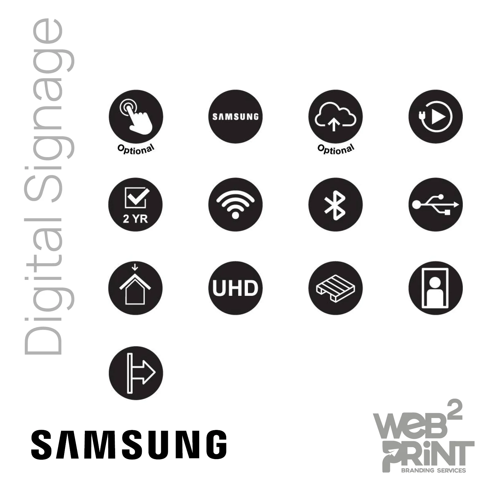 Διαφημιστική Οθόνη Samsung Digital Signage Μαύρη Web2Print6 Διαφημιστική Οθόνη Samsung Digital Signage Μαύρη Web2Print