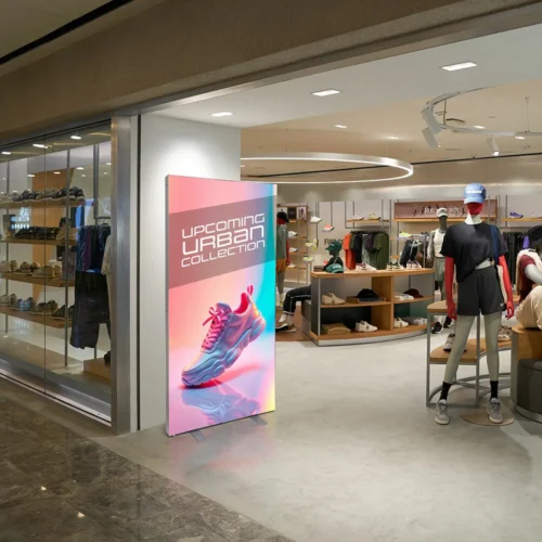 LED LightBox 300x200 Διπλής Όψης Ύφασμα Αλουμίνιο 2 LED LightBox Fold & Go