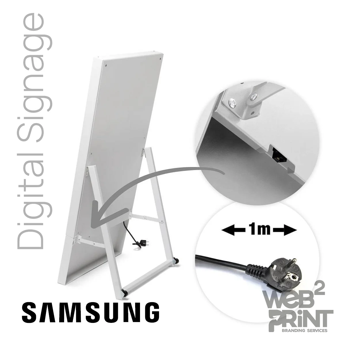 Διαφημιστική Οθόνη Βιτρίνας Samsung Digital Signage Τροχήλατη (3) Διαφημιστική Οθόνη Βιτρίνας Samsung Digital Signage Τροχήλατη