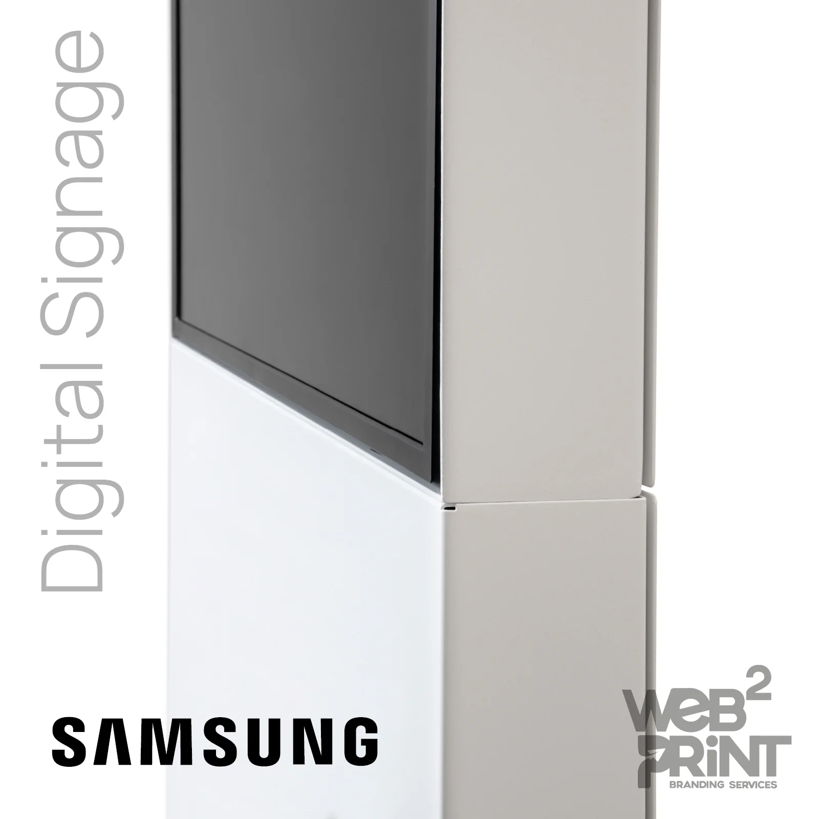 Διαφημιστική Οθόνη Samsung Digital Signage Λευκή Web2Print7 Διαφημιστική Οθόνη Samsung Digital Signage Λευκή Web2Print